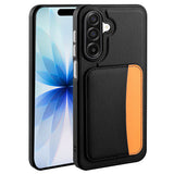 Galaxy A17 Kılıf Kartlıklı Zore X-Kart Silikon Kapak Siyah