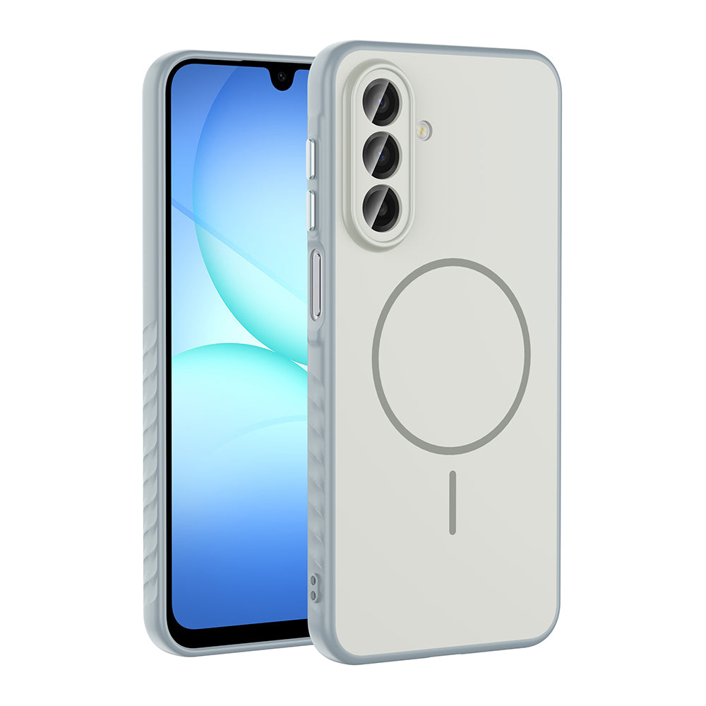 Galaxy A17 Kılıf M-safe Şarj Özellikli Zore Tea Kapak Gümüş
