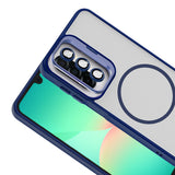 Galaxy A17 Kılıf Standlı ve Kamera Lens Hediyeli Zore Etro Kapak Derin Mor