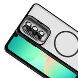 Galaxy A17 Kılıf Standlı ve Kamera Lens Hediyeli Zore Etro Kapak Pembe