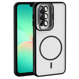 Galaxy A17 Kılıf Standlı ve Kamera Lens Hediyeli Zore Etro Kapak Siyah