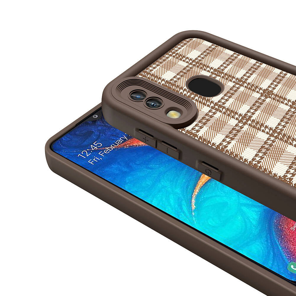 Galaxy A20 Kılıf Kamera Korumalı Baskılı Arka Yüzey Zore Klas Kapak Beyaz