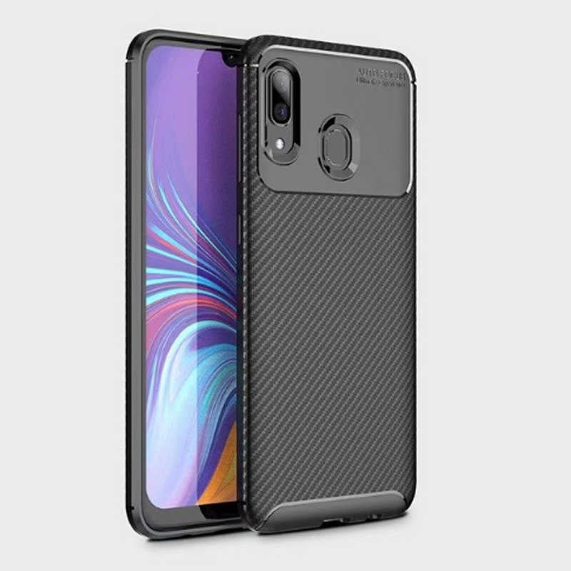 Galaxy A20 Kılıf Zore Negro Silikon Kapak Siyah