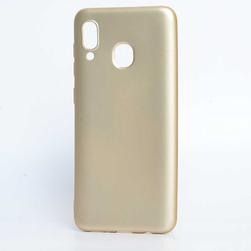 Galaxy A20 Kılıf Zore Premier Silikon Kapak Gold