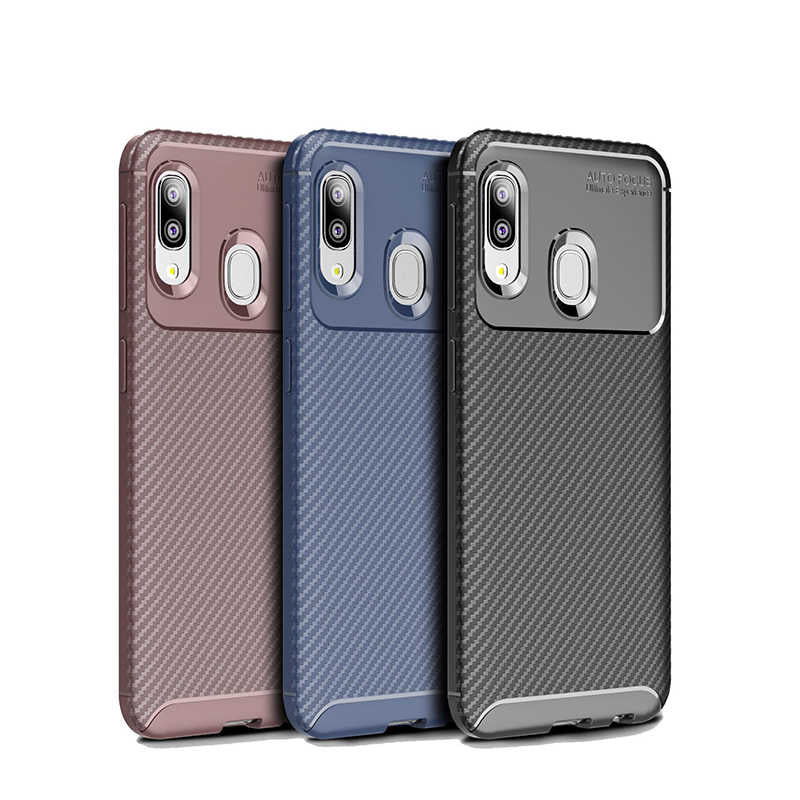 Galaxy A20E Kılıf Zore Negro Silikon Kapak Kahverengi
