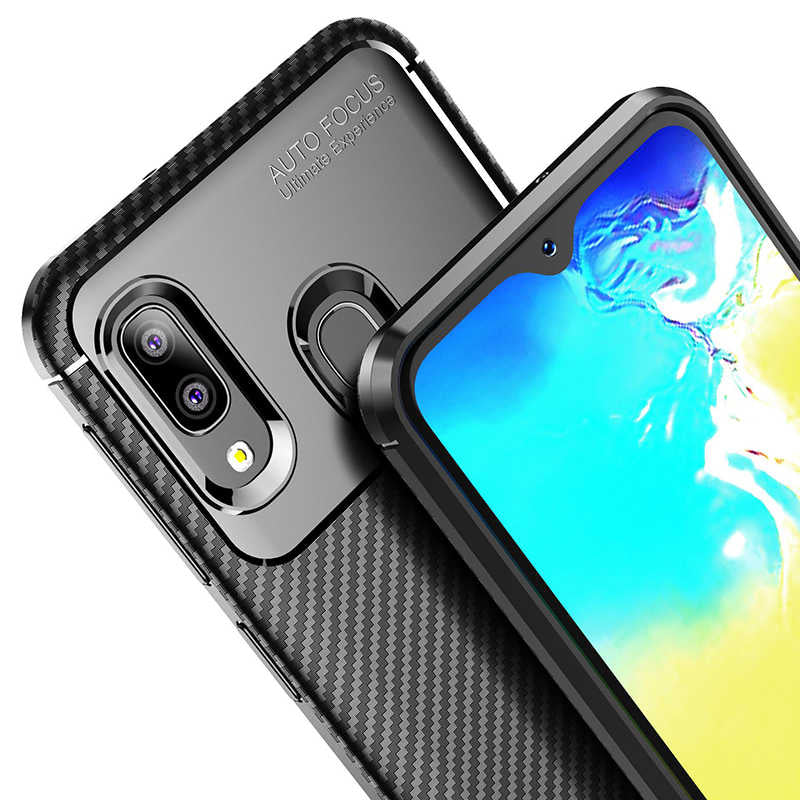 Galaxy A20E Kılıf Zore Negro Silikon Kapak Kahverengi