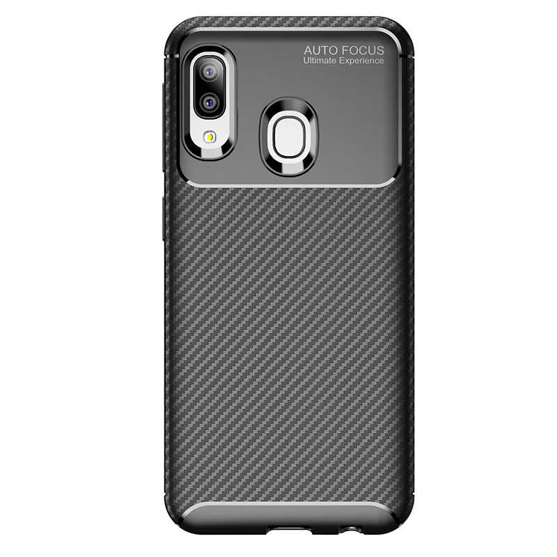 Galaxy A20E Kılıf Zore Negro Silikon Kapak Kahverengi