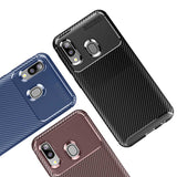 Galaxy A20E Kılıf Zore Negro Silikon Kapak Kahverengi