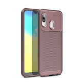 Galaxy A20E Kılıf Zore Negro Silikon Kapak Kahverengi