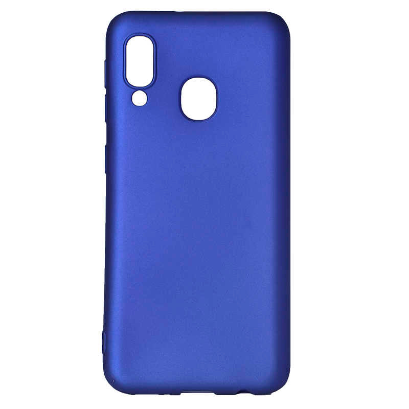 Galaxy A20E Kılıf Zore Premier Silikon Kapak Saks Mavi