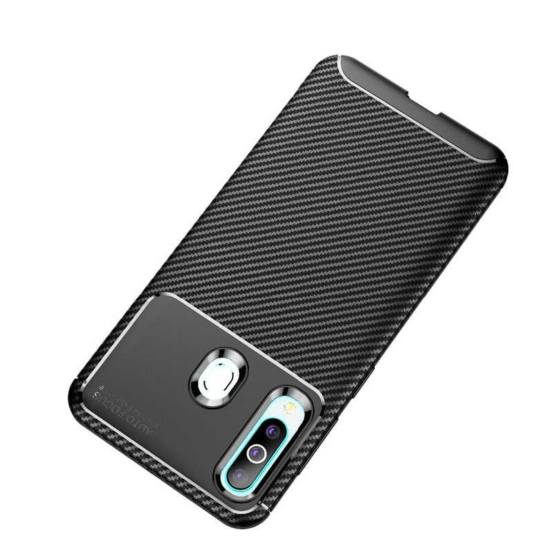 Galaxy A20S Kılıf Zore Negro Silikon Kapak Kahverengi