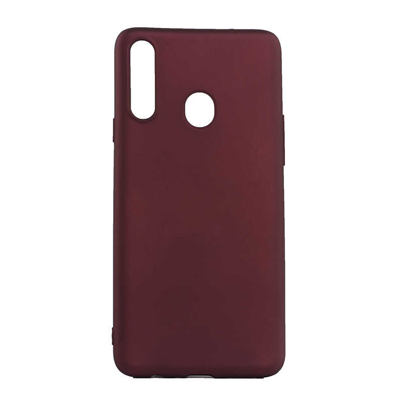 Galaxy A20S Kılıf Zore Premier Silikon Kapak Mürdüm