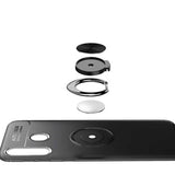 Galaxy A20S Kılıf Zore Ravel Silikon Kapak Siyah-Mavi
