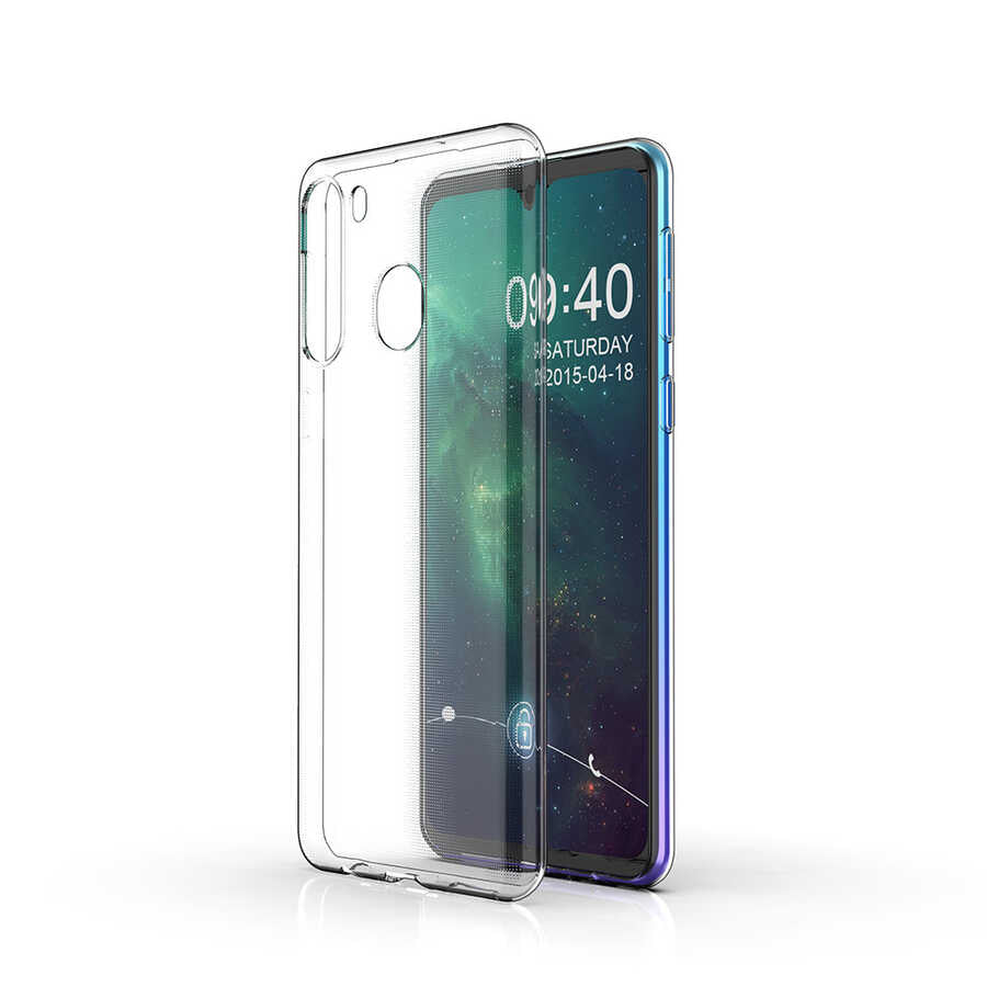 Galaxy A21 Kılıf Zore Süper Silikon Kapak Renksiz