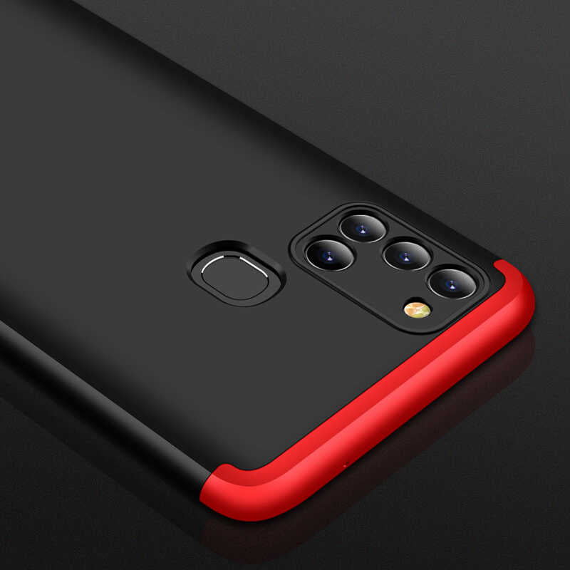 Galaxy A21S Kılıf Zore Ays Kapak Siyah-Gri
