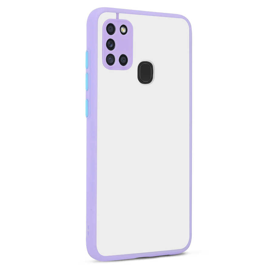 Galaxy A21S Kılıf Zore Hux Kapak Lila