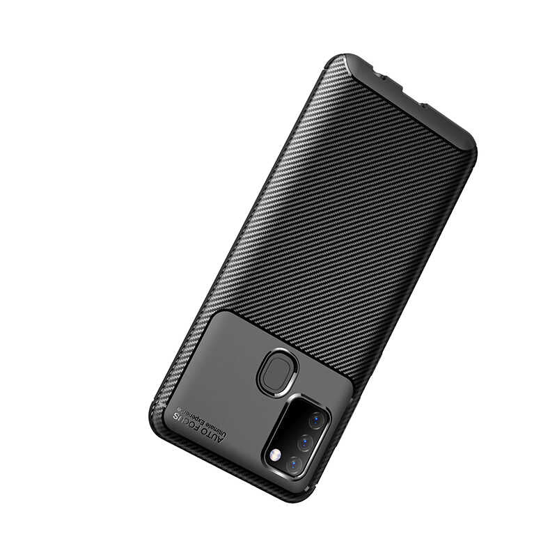 Galaxy A21S Kılıf Zore Negro Silikon Kapak Siyah