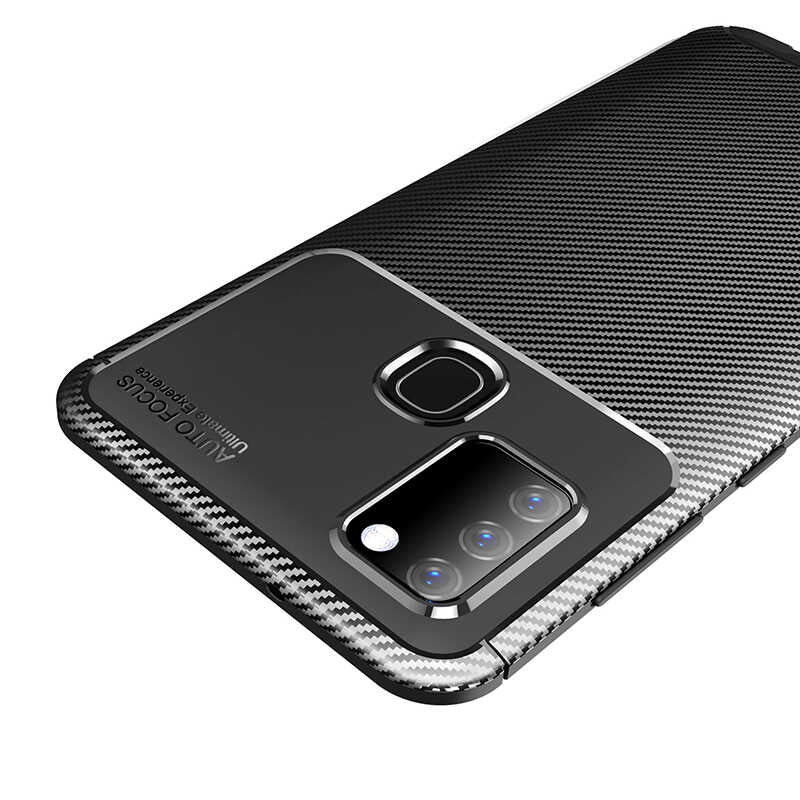 Galaxy A21S Kılıf Zore Negro Silikon Kapak Siyah