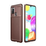 Galaxy A21S Kılıf Zore Negro Silikon Kapak Kahverengi