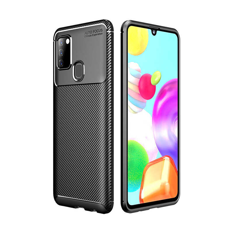 Galaxy A21S Kılıf Zore Negro Silikon Kapak Siyah