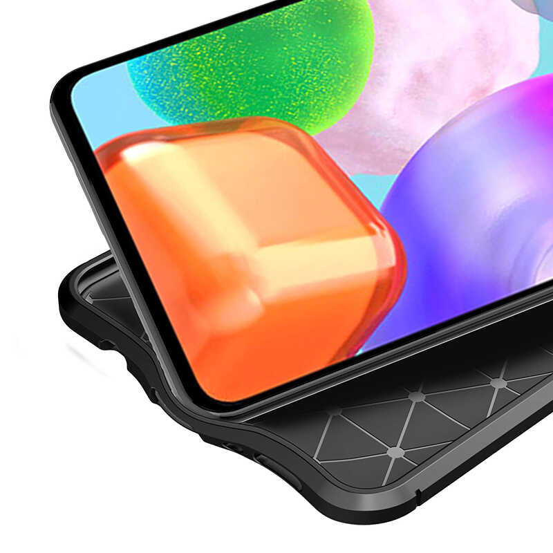 Galaxy A21S Kılıf Zore Niss Silikon Kapak Kırmızı