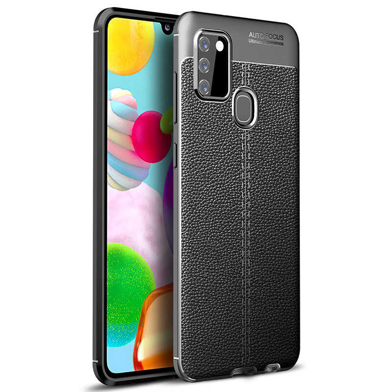 Galaxy A21S Kılıf Zore Niss Silikon Kapak Siyah