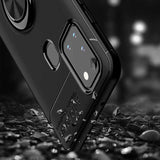 Galaxy A21S Kılıf Zore Ravel Silikon Kapak Siyah-Rose Gold