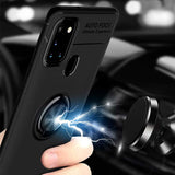 Galaxy A21S Kılıf Zore Ravel Silikon Kapak Siyah-Kırmızı