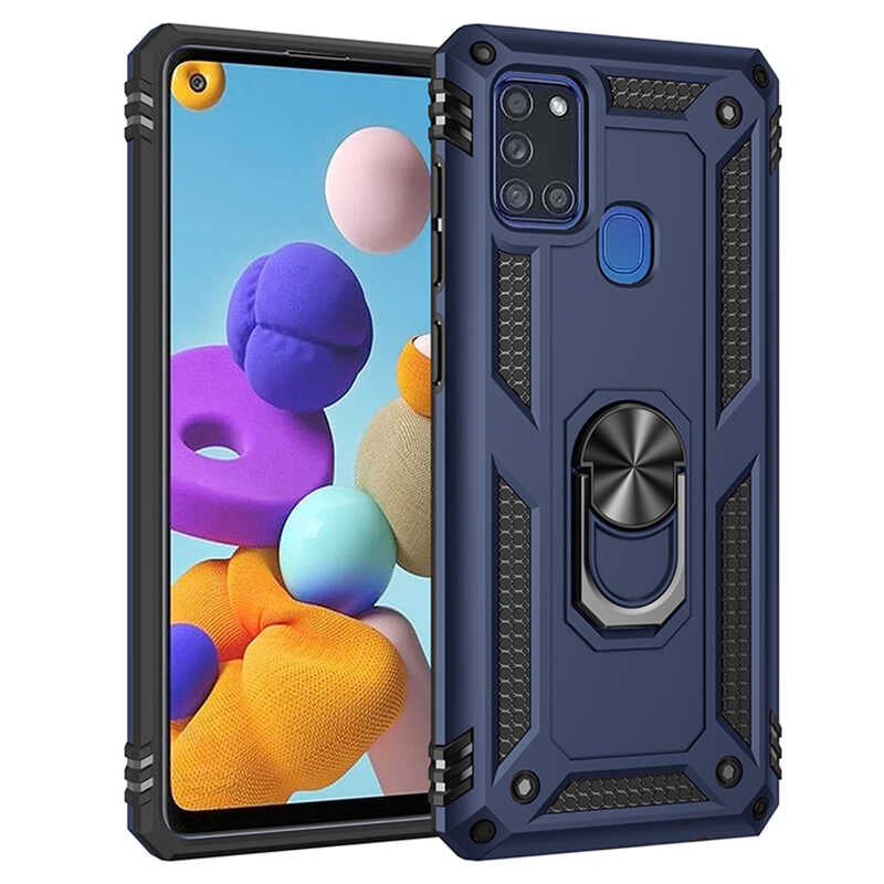 Galaxy A21S Kılıf Zore Vega Kapak Rose Gold