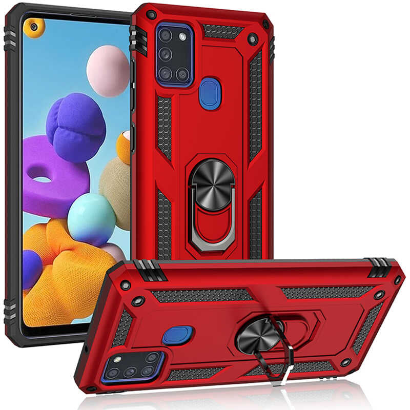 Galaxy A21S Kılıf Zore Vega Kapak Gold