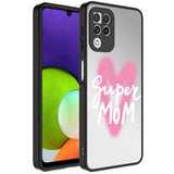 Galaxy A22 4G Kılıf Aynalı Desenli Kamera Korumalı Parlak Zore Mirror Kapak Süper Anne