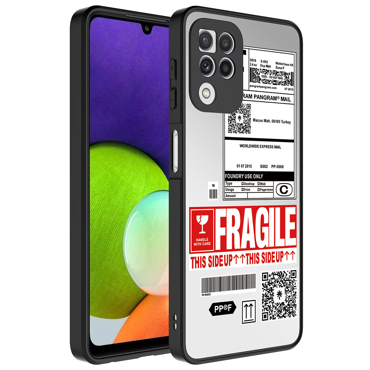 Galaxy A22 4G Kılıf Aynalı Desenli Kamera Korumalı Parlak Zore Mirror Kapak Fragile