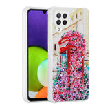 Galaxy A22 4G Kılıf Simli Desenli Kamera Korumalı Parlak Zore Popy Kapak Kulübe
