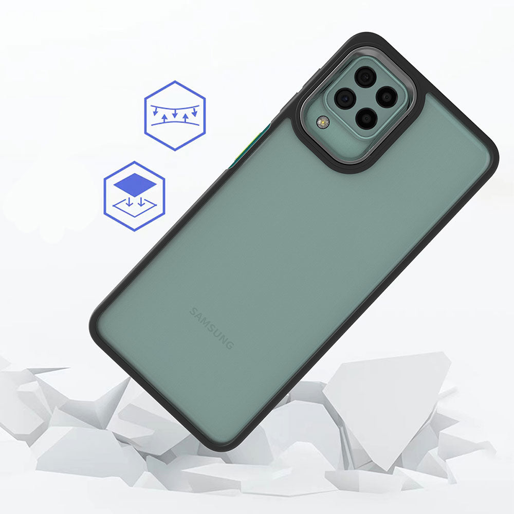 Galaxy A22 4G Kılıf Zore Flora Kapak Siyah
