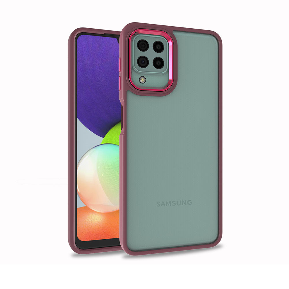 Galaxy A22 4G Kılıf Zore Flora Kapak Kırmızı