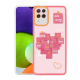 Galaxy A22 4G Kılıf Zore M-Fit Desenli Kapak Love Story No2