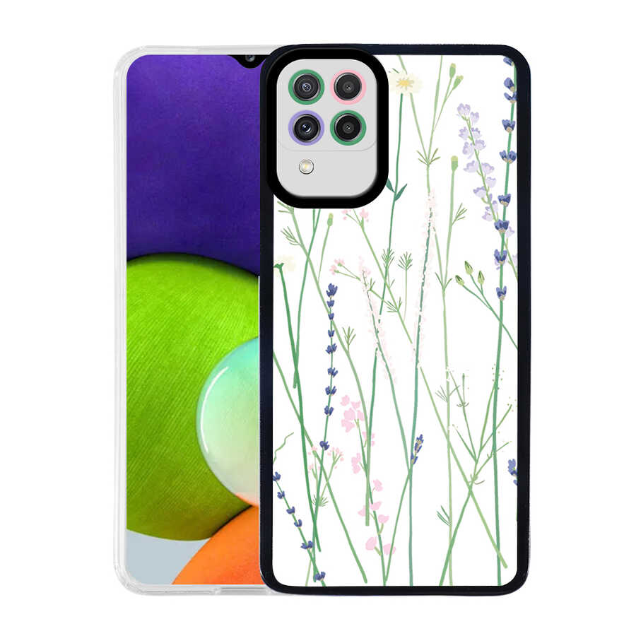 Galaxy A22 4G Kılıf Zore M-Fit Desenli Kapak Butterfly No3