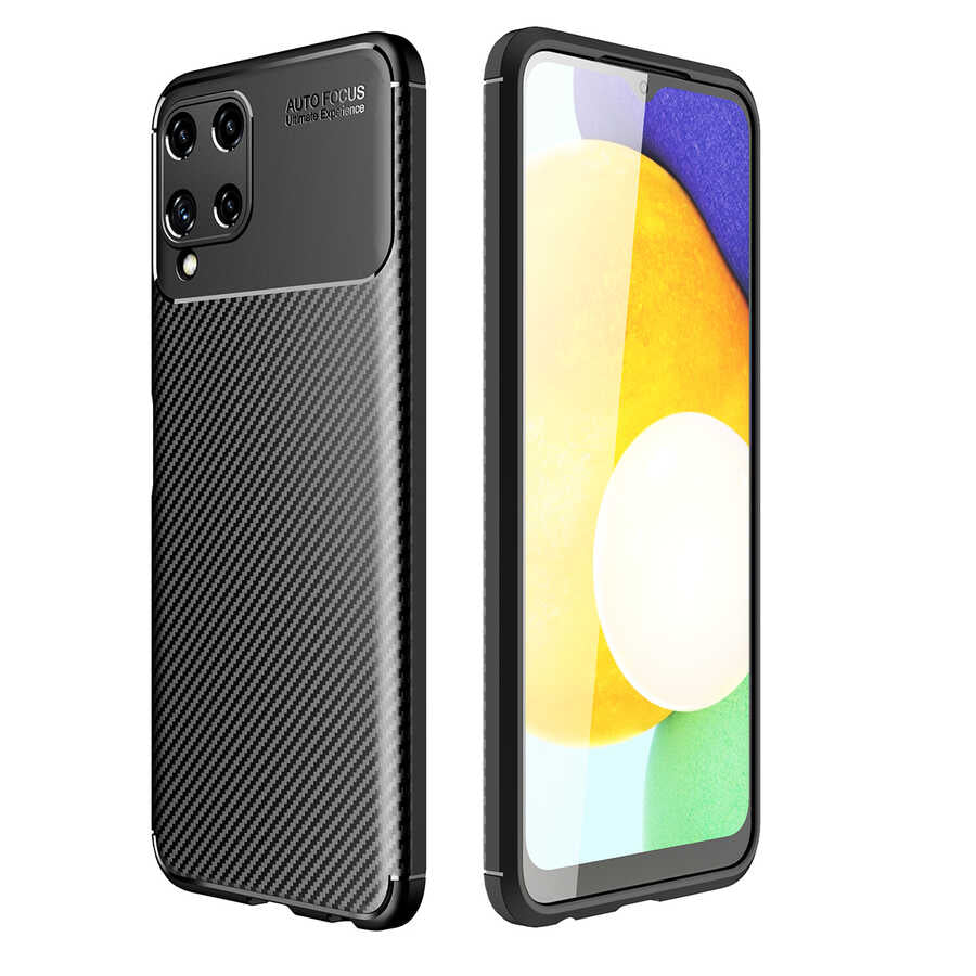 Galaxy A22 4G Kılıf Zore Negro Silikon Kapak Kahverengi