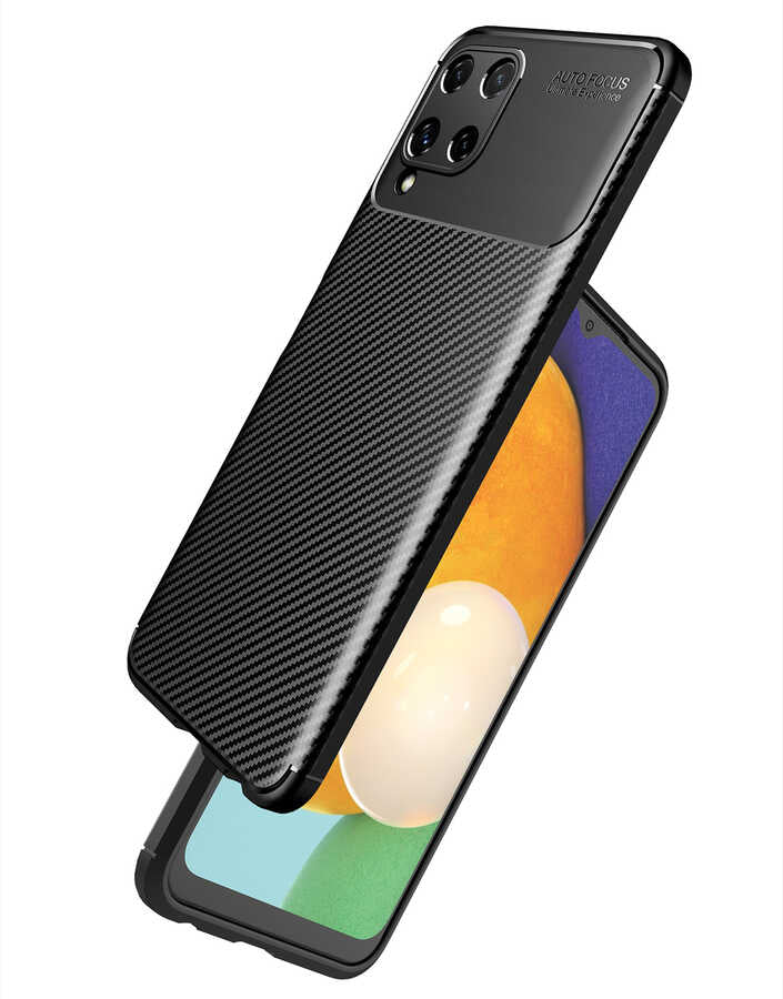 Galaxy A22 4G Kılıf Zore Negro Silikon Kapak Kahverengi