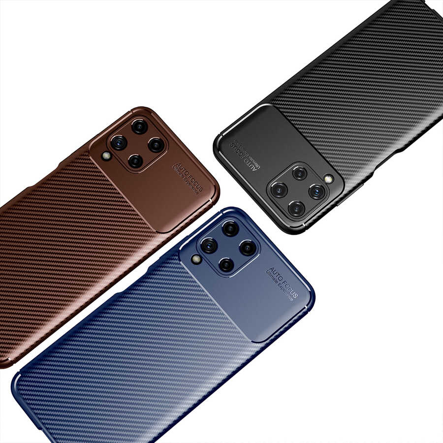 Galaxy A22 4G Kılıf Zore Negro Silikon Kapak Kahverengi