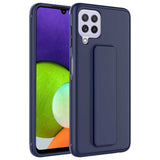 Galaxy A22 4G Kılıf Zore Qstand Kapak Lacivert