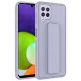 Galaxy A22 4G Kılıf Zore Qstand Kapak Gri