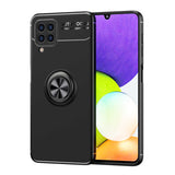 Galaxy A22 4G Kılıf Zore Ravel Silikon Kapak Siyah