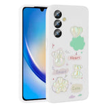 Galaxy A23 4G Kılıf Kabartma Figürlü Parlak Zore Toys Silikon Kapak Mor
