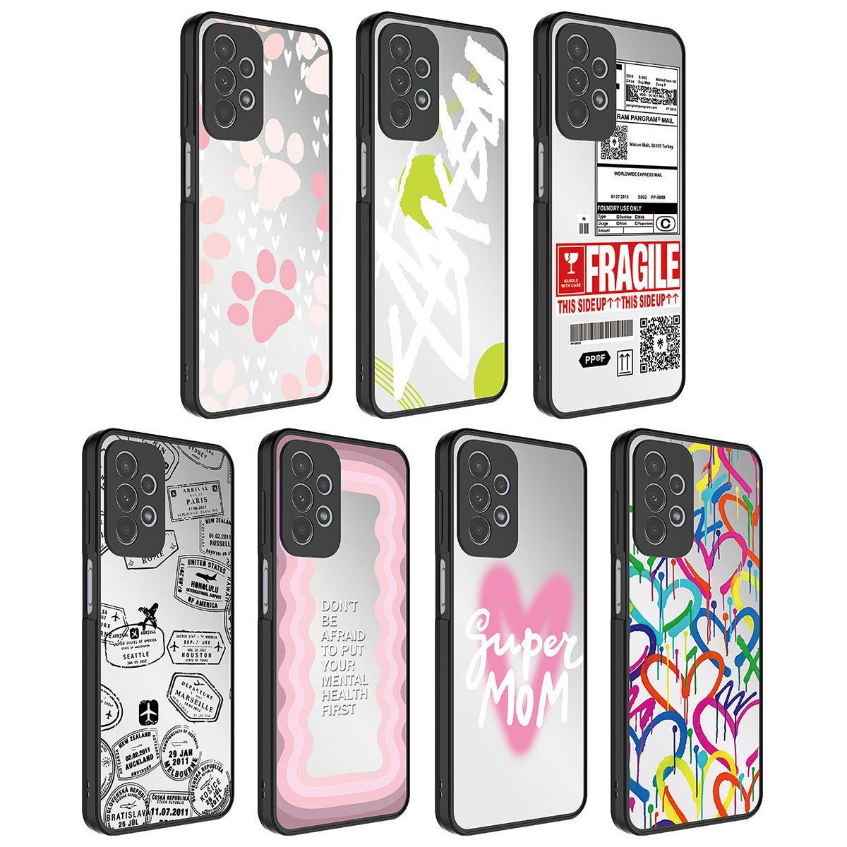 Galaxy A23 Kılıf Aynalı Desenli Kamera Korumalı Parlak Zore Mirror Kapak Fragile