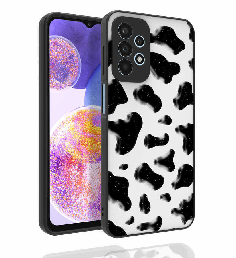 Galaxy A23 Kılıf Desenli Kamera Korumalı Parlak Zore Nora Kapak NO2