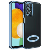 Galaxy A23 Kılıf Kamera Korumalı Logo Gösteren Zore Omega Kapak Sierra Mavi