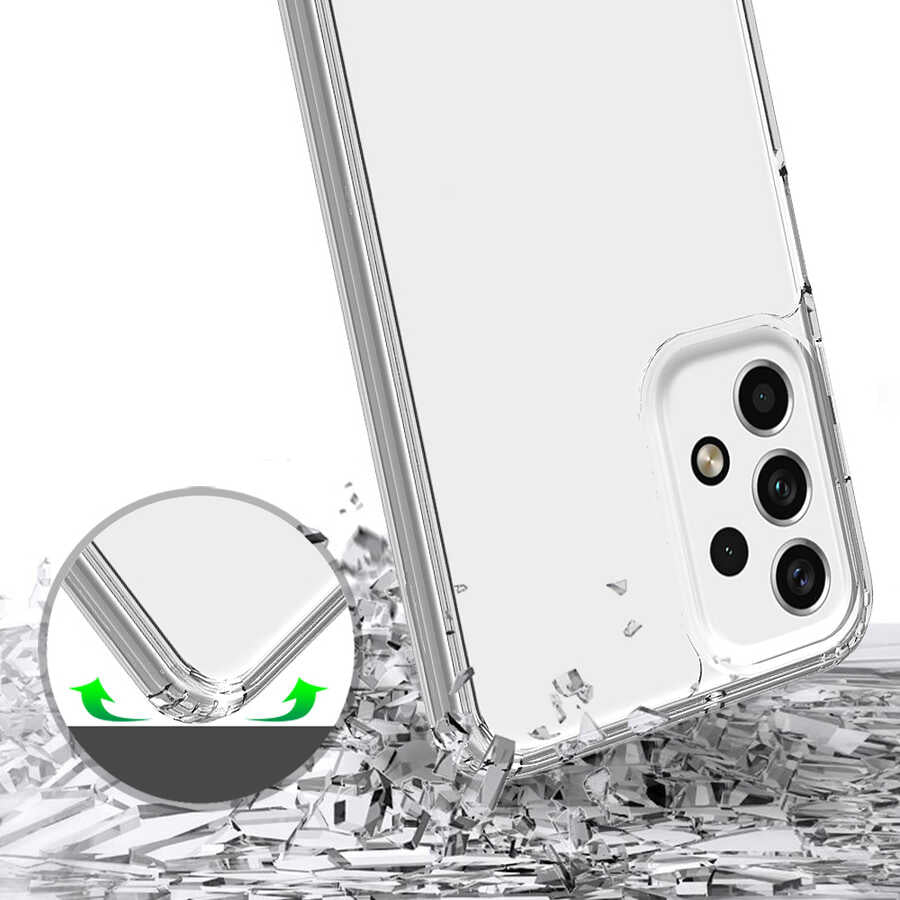 Galaxy A23 Kılıf Zore 2mm Anti Shock Silikon Renksiz