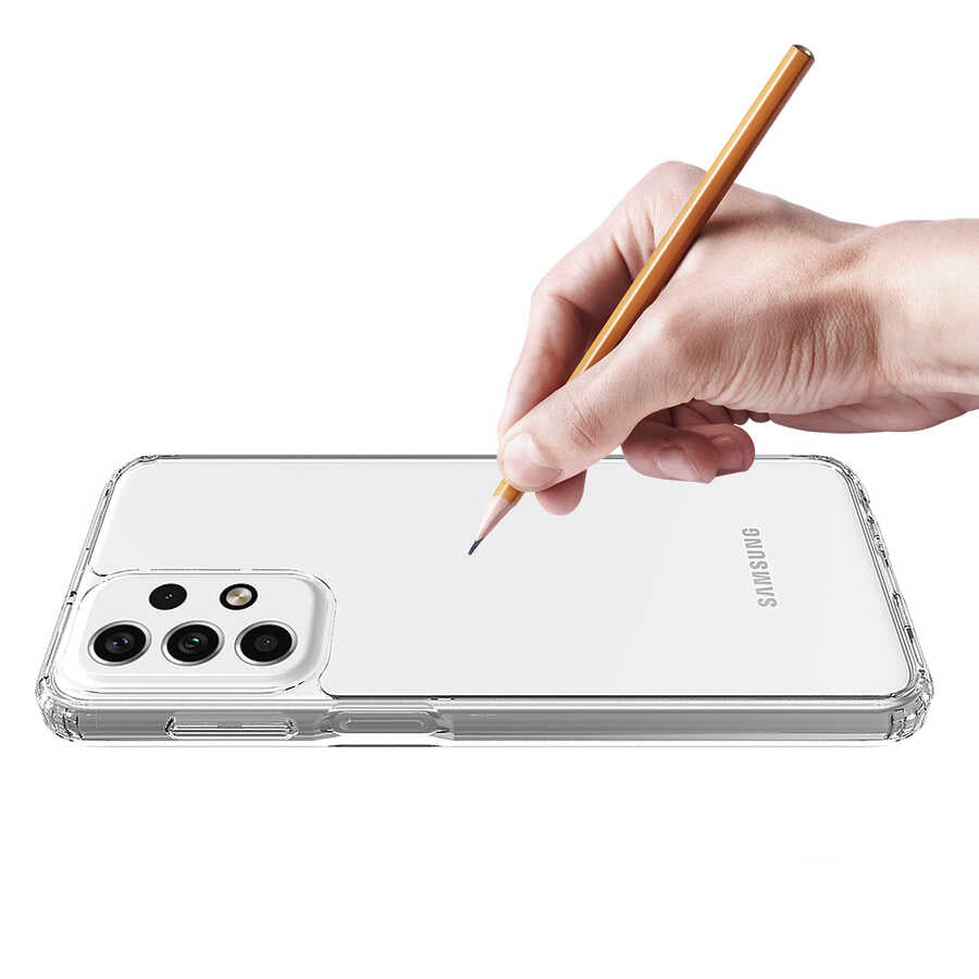Galaxy A23 Kılıf Zore 2mm Anti Shock Silikon Renksiz