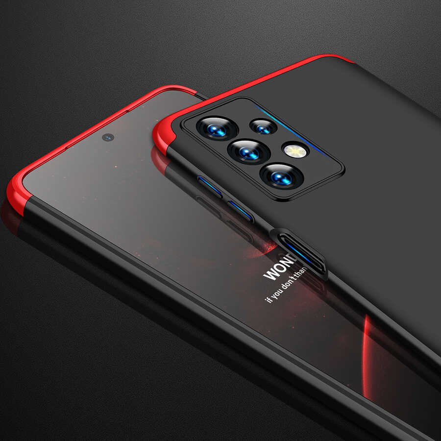Galaxy A23 Kılıf Zore Ays Kapak Siyah-Kırmızı
